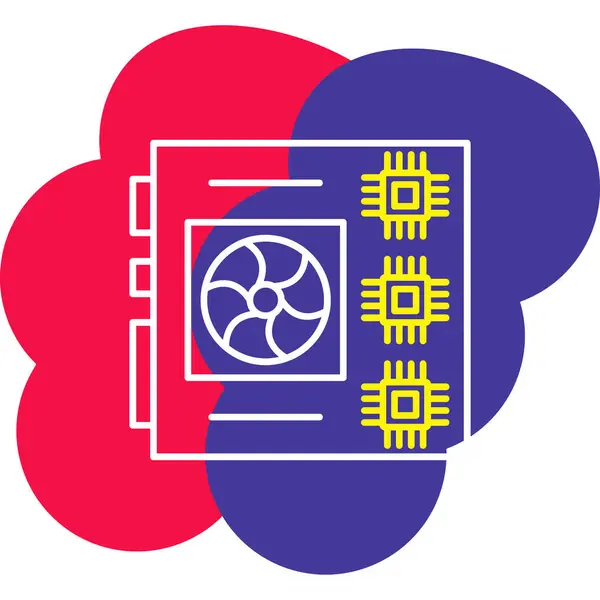 Web Kullanımı için Ana Kart Simgesi, Vektör İllüstrasyonu