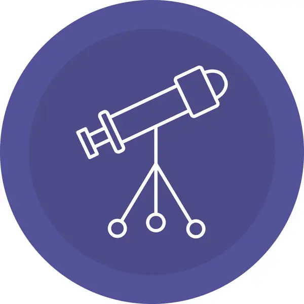 Web Kullanımı için Teleskop Simgesi, Vektör İllüstrasyonu