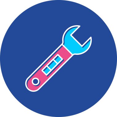 Web Kullanımı için Wrench Simgesi, Vektör İllüstrasyonu