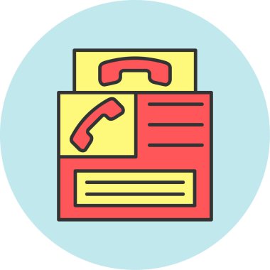 Web Kullanımı için Telefon kulübesi Simgesi, Vektör İllüstrasyonu