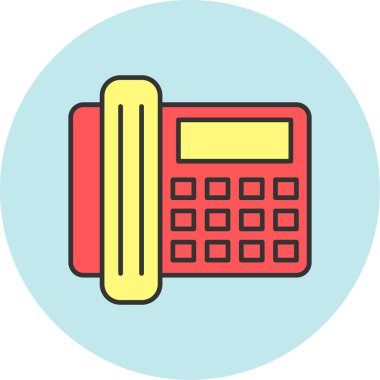 Web Kullanımı için Telefon Simgesi, Vektör İllüstrasyonu