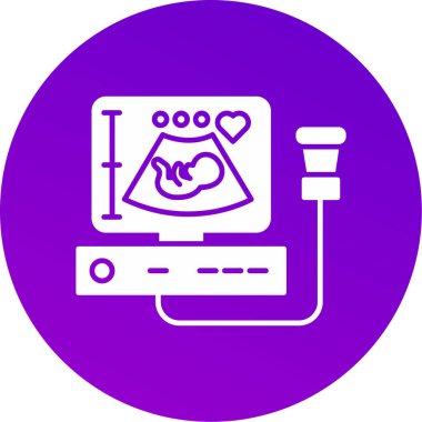 Web kullanımı için Ultrason Simgesi, Vektör İllüstrasyonu