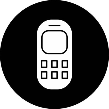 Web Kullanımı için Eski Telefon Simgesi, Vektör İllüstrasyonu