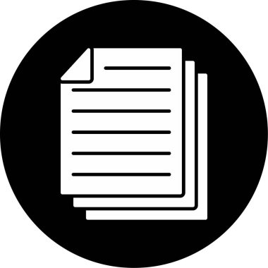 Web Kullanımı için Kağıt Simgesi, Vektör İllüstrasyonu