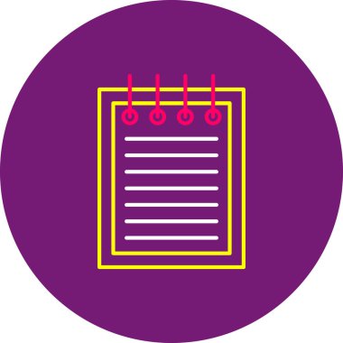 Web Kullanımı için Not Simgesi, Vektör İllüstrasyonu