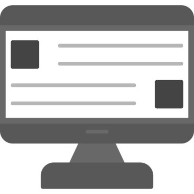 Web Kullanımı için Bilgisayar Simgesi, Vektör İllüstrasyonu