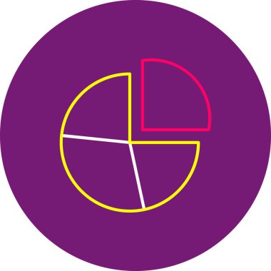 Web Kullanımı için Pasta Çizelgesi Simgesi, Vektör İllüstrasyonu