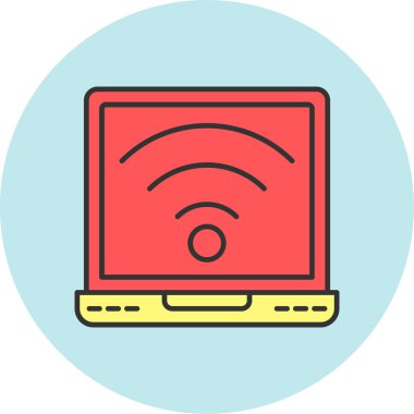 Web Kullanımı için Wifi Simgesi, Vektör İllüstrasyonu