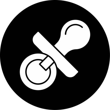 Web Kullanımı İçin Emzik Simgesi, Vektör İllüstrasyonu