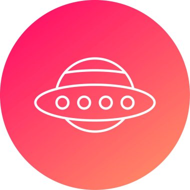 Web Kullanımı için Ufo Simgesi, Vektör İllüstrasyonu