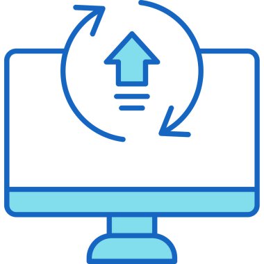 Web Kullanımı için Simgeyi Yükselt, Vektör İllüstrasyonu