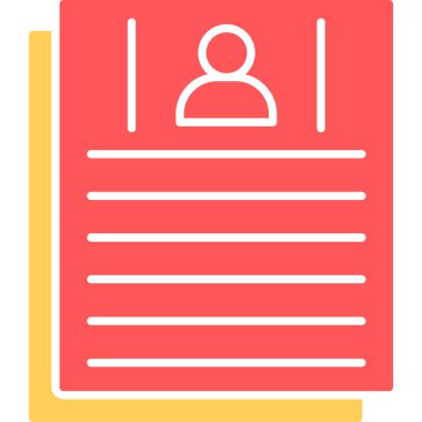 Web Kullanımı için CV Simgesi, Vektör İllüstrasyonu