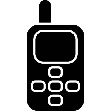 Web kullanımı için Cep Telefonu Simgesi, Vektör İllüstrasyonu