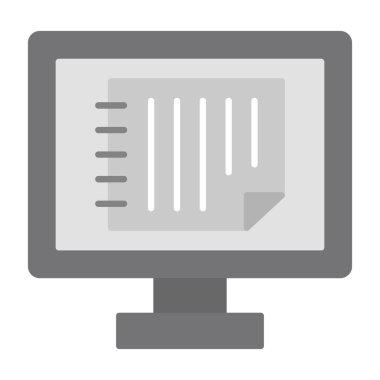 Web Kullanımı için Çevrimiçi Notlar Simgesi, Vektör İllüstrasyonu