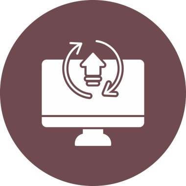 Web Kullanımı için Simgeyi Yükselt, Vektör İllüstrasyonu