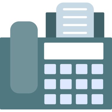 Web kullanımı için Telefon Faks Simgesi, Vektör İllüstrasyonu