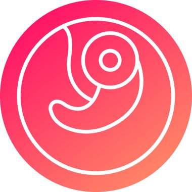 Web Kullanımı için Embriyo Simgesi, Vektör İllüstrasyonu