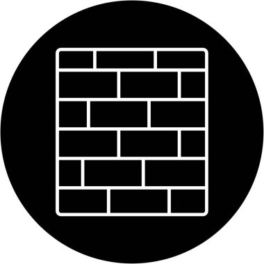 Web Kullanımı için Duvar Simgesi, Vektör İllüstrasyonu