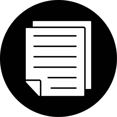 Web Kullanımı için Not Simgesi, Vektör İllüstrasyonu