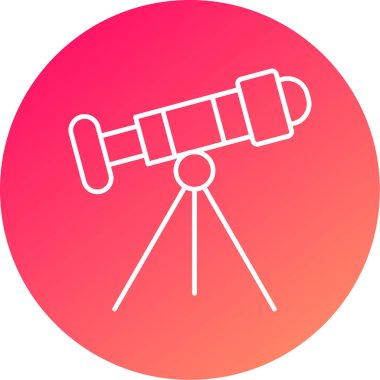 Web Kullanımı için Teleskop Simgesi, Vektör İllüstrasyonu