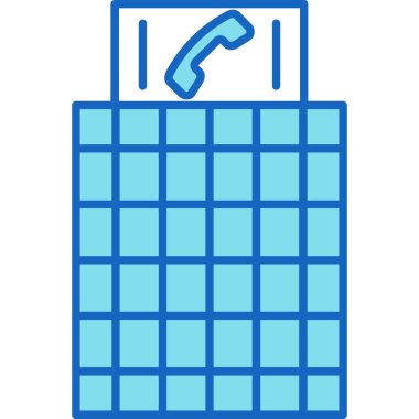 Web Kullanımı için Telefon kulübesi Simgesi, Vektör İllüstrasyonu