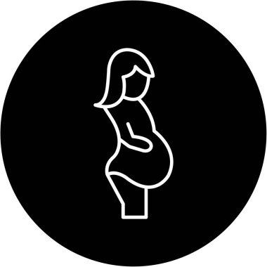 Web Kullanımı için Hamilelik Simgesi, Vektör İllüstrasyonu
