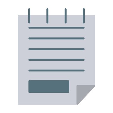 Web Kullanımı için Not Simgesi, Vektör İllüstrasyonu