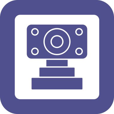 Web Kullanımı için Web Kamera Simgesi, Vektör İllüstrasyonu