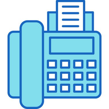 Web kullanımı için faks Simgesi, Vektör İllüstrasyonu