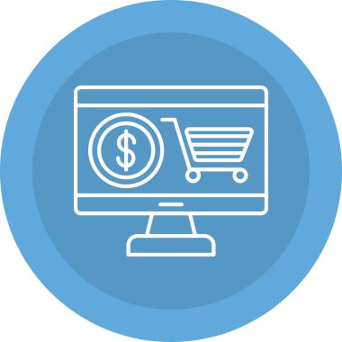 Web Kullanımı için Etrade Simgesi, Vektör İllüstrasyonu