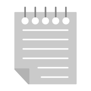 Web Kullanımı için Not Simgesi, Vektör İllüstrasyonu