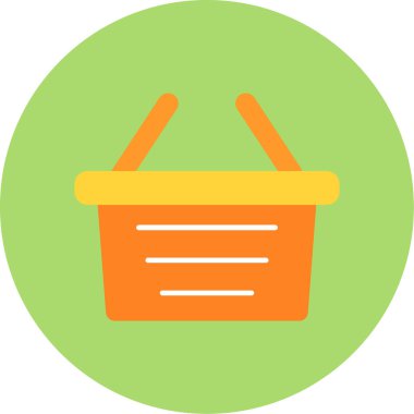 Alışveriş Sepeti Simgesi, Web Kullanımı için Vektör İllüstrasyonu