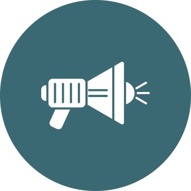 Web Kullanımı için Megafon Simgesi, Vektör İllüstrasyonu