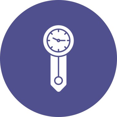 Web Kullanımı için Duvar Saati Simgesi, Vektör İllüstrasyonu