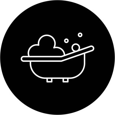 Bebek Küveti Simgesi, Web Kullanımı için Vektör İllüstrasyonu