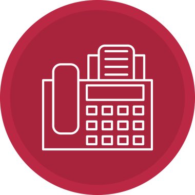 Web kullanımı için Telefon Faks Simgesi, Vektör İllüstrasyonu