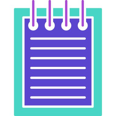 Web Kullanımı için Not Simgesi, Vektör İllüstrasyonu