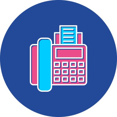 Web kullanımı için faks Simgesi, Vektör İllüstrasyonu