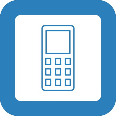 Web kullanımı için Cep Telefonu Simgesi, Vektör İllüstrasyonu