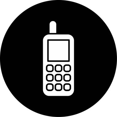 Web Kullanımı için Eski Cep Telefonu Simgesi, Vektör İllüstrasyonu