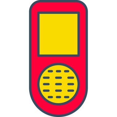 Web Kullanımı için Eski Telefon Simgesi, Vektör İllüstrasyonu