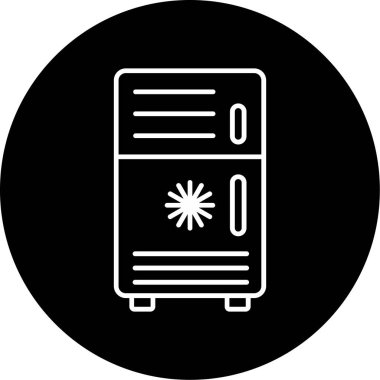 Web kullanımı için Buzdolabı Simgesi, Vektör İllüstrasyonu
