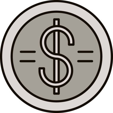 Web kullanımı için Para Birimi Simgesi, Vektör İllüstrasyonu