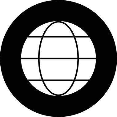 Web Kullanımı için dünya Simgesi, Vektör İllüstrasyonu