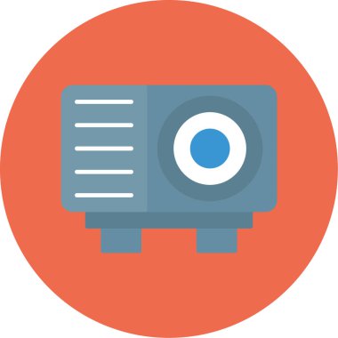 Web Kullanımı için Projektör Simgesi, Vektör İllüstrasyonu