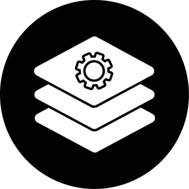 Web Kullanımı için Katman Simgesi, Vektör İllüstrasyonu