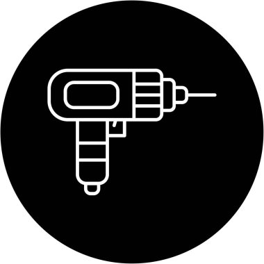 Web Kullanımı için Sondaj Makinesi Simgesi, Vektör İllüstrasyonu