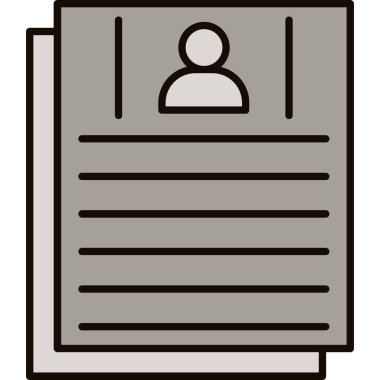 Web Kullanımı için CV Simgesi, Vektör İllüstrasyonu