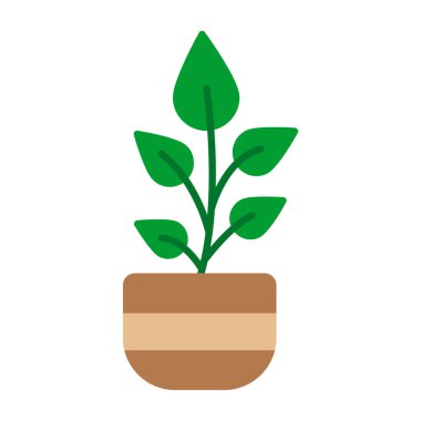 Web Kullanımı için Bitki Simgesi, Vektör İllüstrasyonu