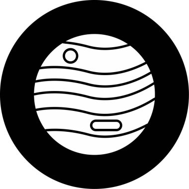 Jüpiter Simgesi, Web Kullanımı için Vektör İllüstrasyonu